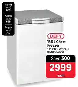 Makro DEFY Chest Freezer offer
