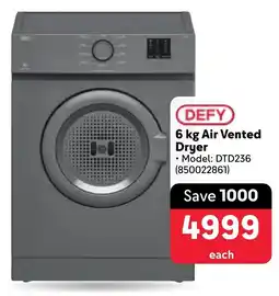 Makro DEFY Air Vented Dryer offer