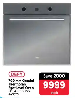 Makro DEFY Gemini Thermofan Eye-Level Oven offer