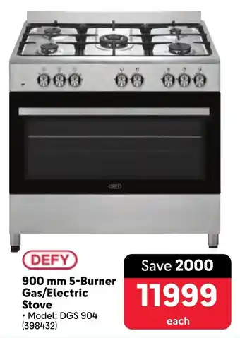 Makro DEFY 5-Burner Gas/ Electric Stove offer