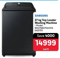 Makro SAMSUNG Top Loader Washing Machine offer