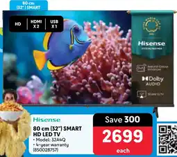 Makro Hisense 80 cm 32" Smart HD LED TV offer