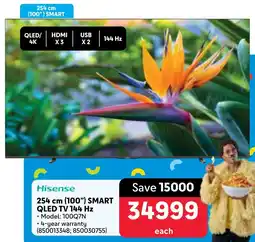Makro Hisense 254 cm 100" Smart QLED TV 144 Hz offer