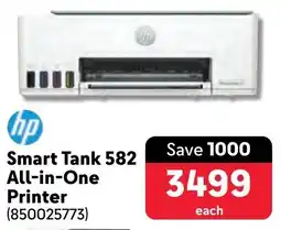 Makro HP Smart Tank 582 All-in-One Printer offer