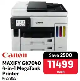 Makro Canon MAXIFY GX7040 4-in-1 MegaTank Printer offer