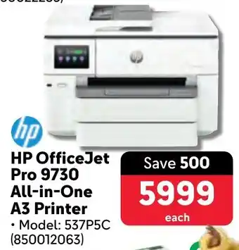 Makro HP OfficeJet Pro 9730 All-in-One A3 Printer offer