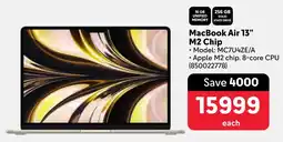 Makro MacBook Air 13" M2 Chip offer