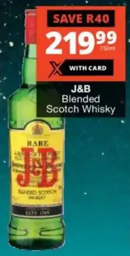 Checkers Liquor Shop J&B Blended Scotch Whisky offer
