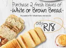 OBC Meat & Chicken Fresh loaves of white or brown bread offer