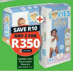 Checkers Hyper Lovies Ultra Disposable Nappies offer