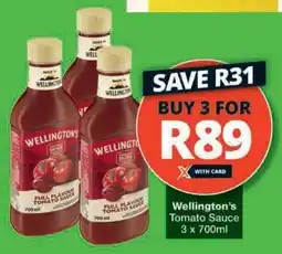 Checkers Hyper Wellington's Tomato Sauce offer