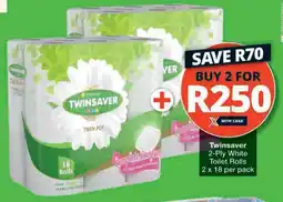 Checkers Hyper Twinsaver 2-Ply White Toilet Rolls offer