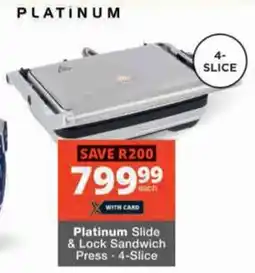 Checkers Hyper Platinum Slide & Lock Sandwich Press offer