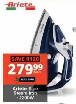 Checkers Hyper Ariete Blue Steam Iron offer