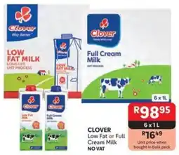 Makro CLOVER Low Fat or Full Cream Milk offer