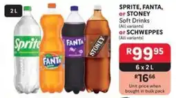 Makro Sprite, fanta, or stoney soft drinks or schweppes offer