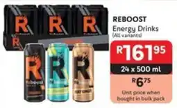 Makro REBOOST Energy Drinks offer