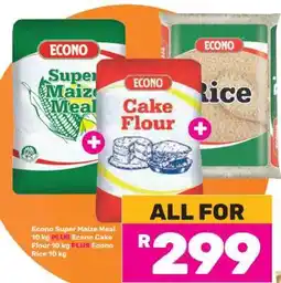 Game Econo Super Maize Meal, Econo Cake Flour, Econo Rice offer