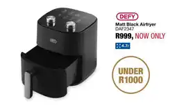 OK Furniture DEFY Matt Black Airfryer DAF2347 offer