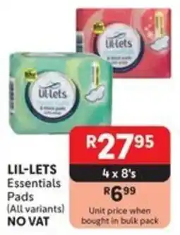 Makro LIL-LETS Essentials Pads offer