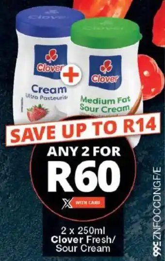Checkers Clover Fresh/ Sour Cream offer
