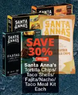 Checkers Santa Anna's Tortilla Chips/ Taco Shells/ Fajita/ Nacho/ Taco Meal Kit offer