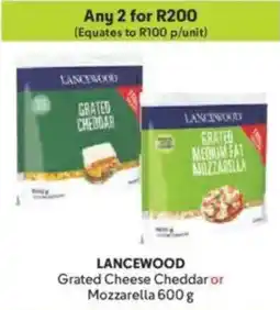 Makro LANCEWOOD Grated Cheese Cheddar or Mozzarella offer