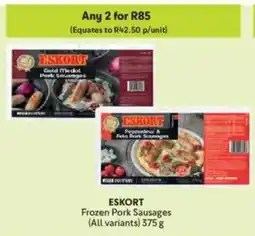 Makro ESKORT Frozen Pork Sausages offer
