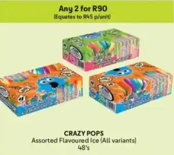 Makro CRAZY POPS Assorted Flavoured Ice offer