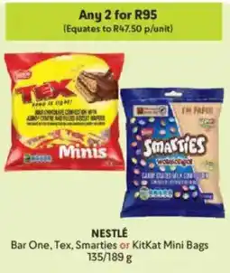 Makro NESTLÉ Bar One, Tex, Smarties or KitKat Mini Bags offer