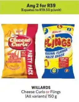 Makro WILLARDS Cheese Curls or Flings offer