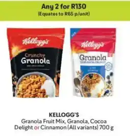Makro KELLOGG'S Granola Fruit Mix, Granola, Cocoa Delight or Cinnamon offer