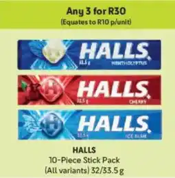 Makro HALLS Stick Pack offer