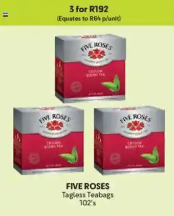 Makro FIVE ROSES Tagless Teabags offer