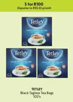 Makro TETLEY Black Tagless Tea Bags offer