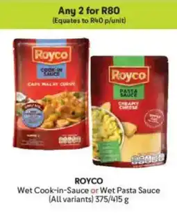 Makro ROYCO Wet Cook-in-Sauce or Wet Pasta Sauce offer