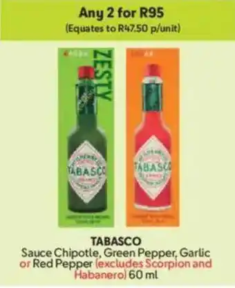 Makro TABASCO Sauce Chipotle, Green Pepper, Garlic or Red Pepper offer
