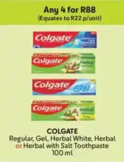 Makro COLGATE Regular, Gel, Herbal White, Herbal or Herbal with Salt Toothpaste offer
