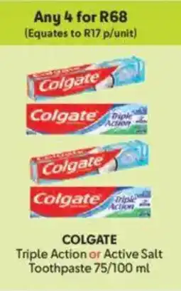 Makro COLGATE Triple Action or Active Salt Toothpaste offer