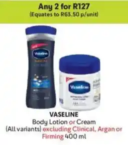 Makro VASELINE Body Lotion or Cream offer