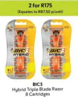 Makro BIC3 Hybrid Triple Blade Razor 8 Cartridges offer