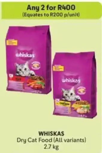 Makro WHISKAS Dry Cat Food offer
