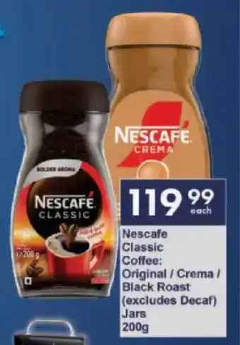 President Hyper Nescafe Classic Coffee Original/ Crema/ Black Roast Jars offer