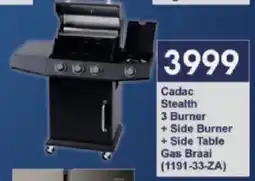 President Hyper Cadac Stealth 3 Burner + Side Burner + Side Table Gas Braai offer