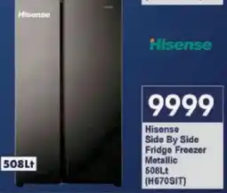 President Hyper Hisense Side By Side Fridge Freezer Metallic offer