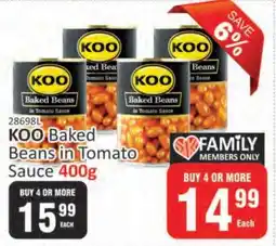 KitKat Cash and Carry Koo Baked Beans in Tomato Sauce 400g offer