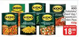 KitKat Cash and Carry KOO Chakalaka/Mixed Veg/SweetCorn/Garden Peas offer