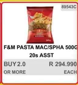 KitKat Cash and Carry F&M PASTA MAC/SPHA 500G 20s ASST offer