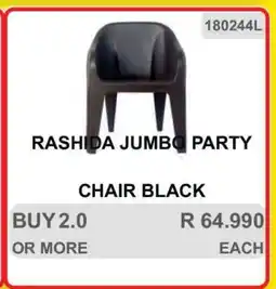 KitKat Cash and Carry RASHIDA Jumbo Party Chair Black offer