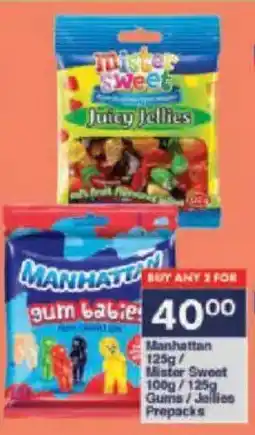 President Hyper Manhattan/ Mister Sweet/ Gums/ Jellies Prepacks offer